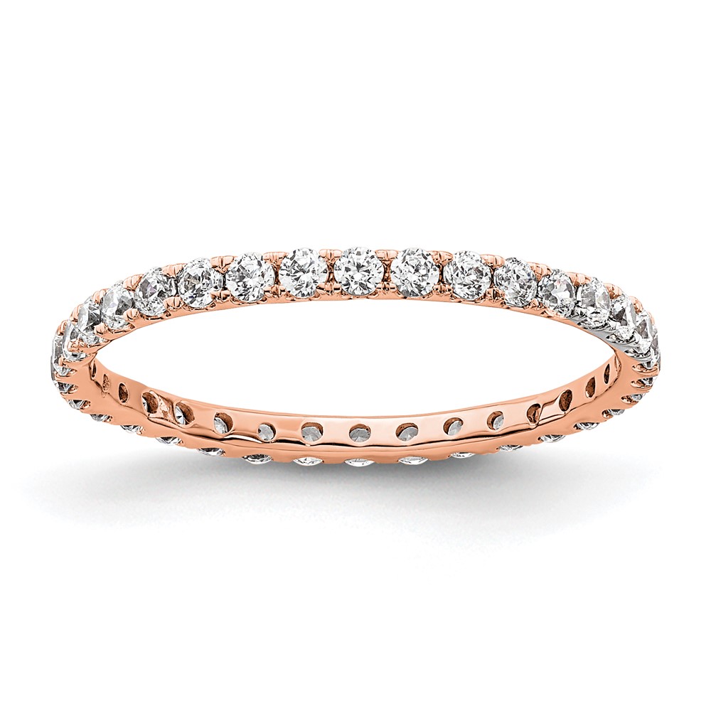 True Origin 14K Rose Gold 0.50 Carat Lab Grown Diamond VS+ F+ Complete Eternity Band