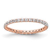 True Origin 14K Rose Gold 0.50 Carat Lab Grown Diamond VS+ F+ Complete Eternity Band view 1