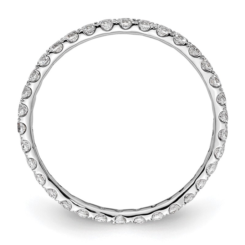 True Origin 14K White Gold 1/2 carat Lab Grown Diamond VS+ F+ Complete Size 5.5 Eternity Band