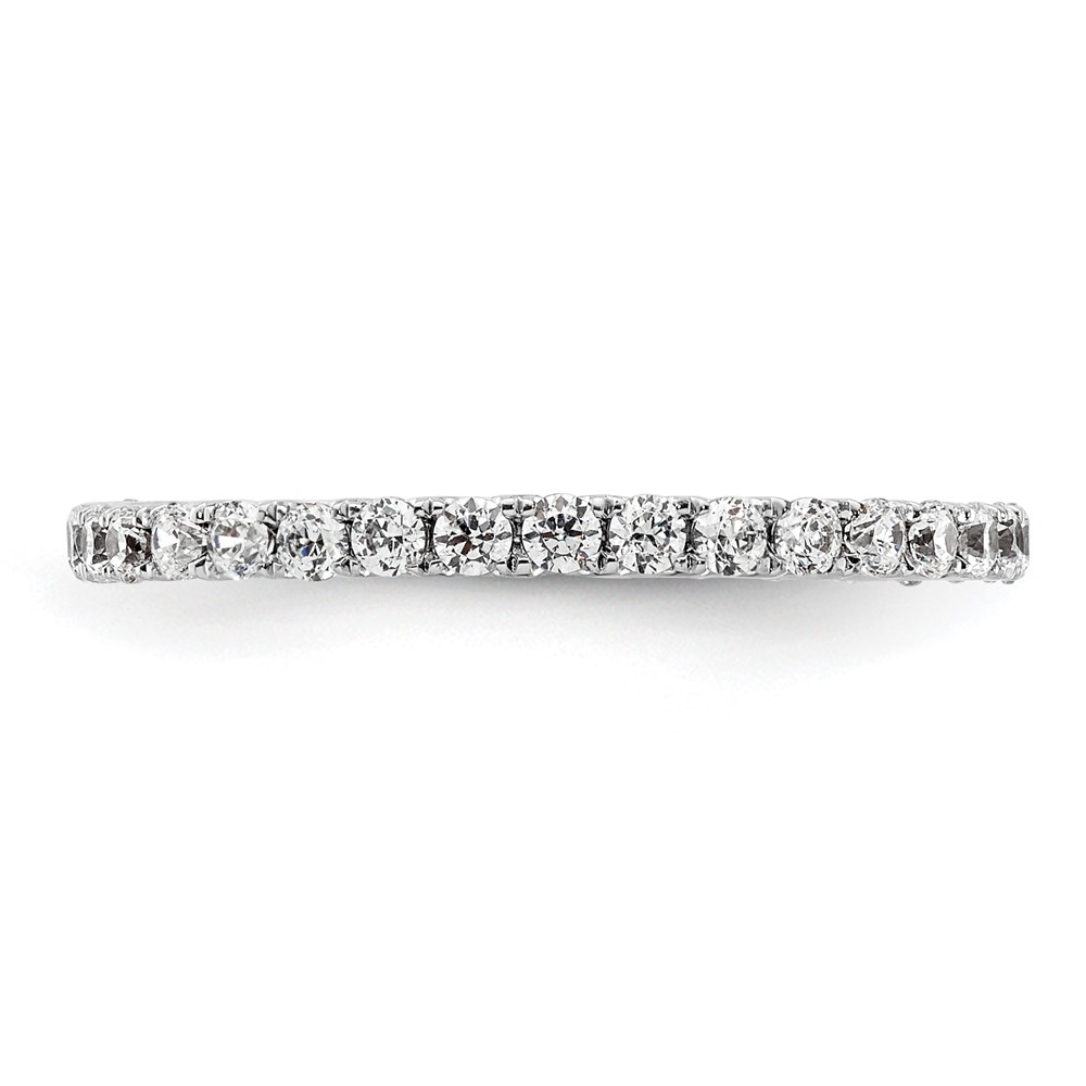 True Origin 14K White Gold 1/2 carat Lab Grown Diamond VS+ F+ Complete Size 5 Eternity Band (ET0005-050-5W4LD)