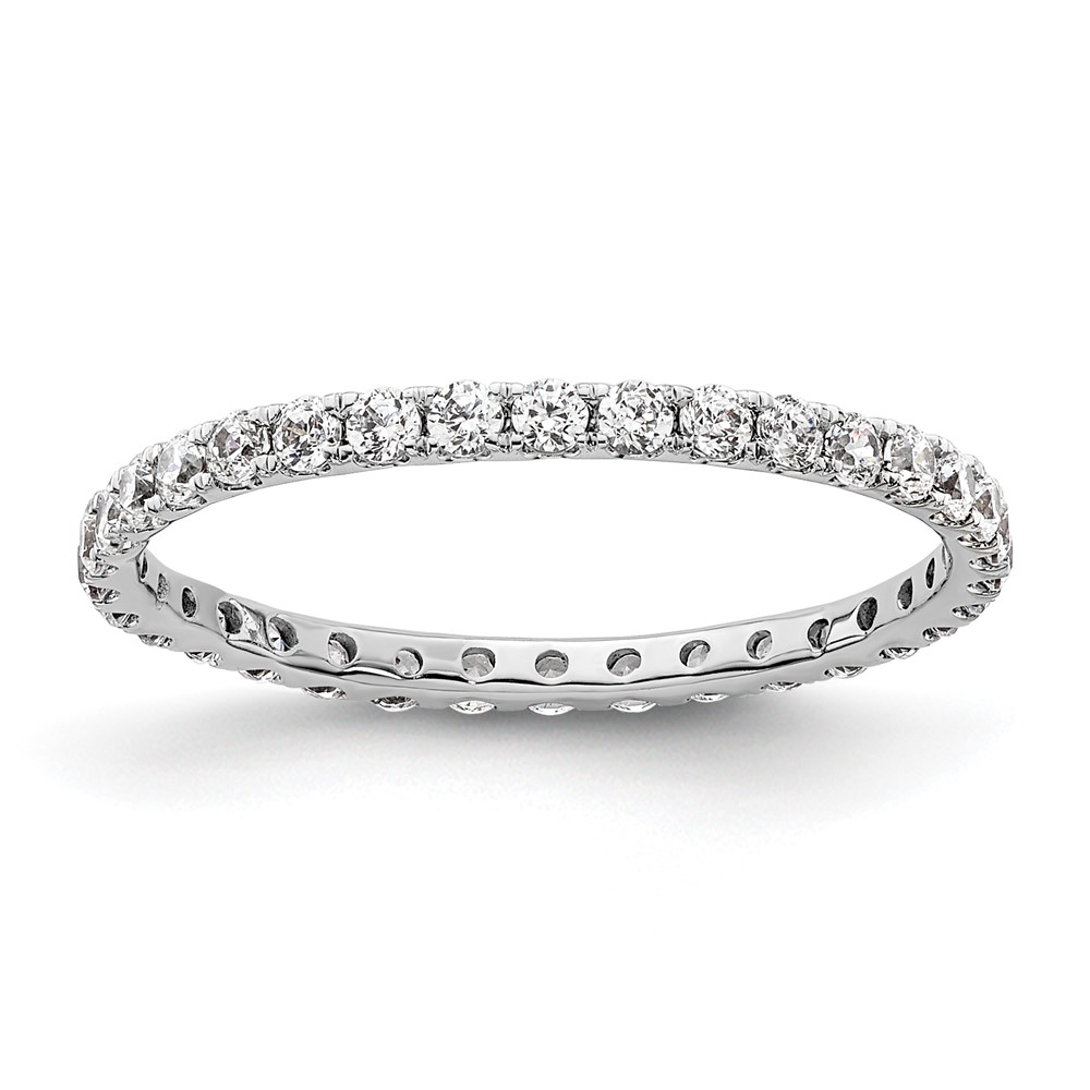 True Origin 14K White Gold 0.50 Carat Lab Grown Diamond VS+ F+ Complete Eternity Band