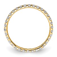 True Origin 14K Yellow Gold 0.50 Carat Lab Grown Diamond VS+ F+ Complete Eternity Band view 2