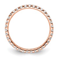 True Origin 14K Rose Gold 0.50 Carat Lab Grown Diamond VS+ F+ Complete Eternity Band view 2