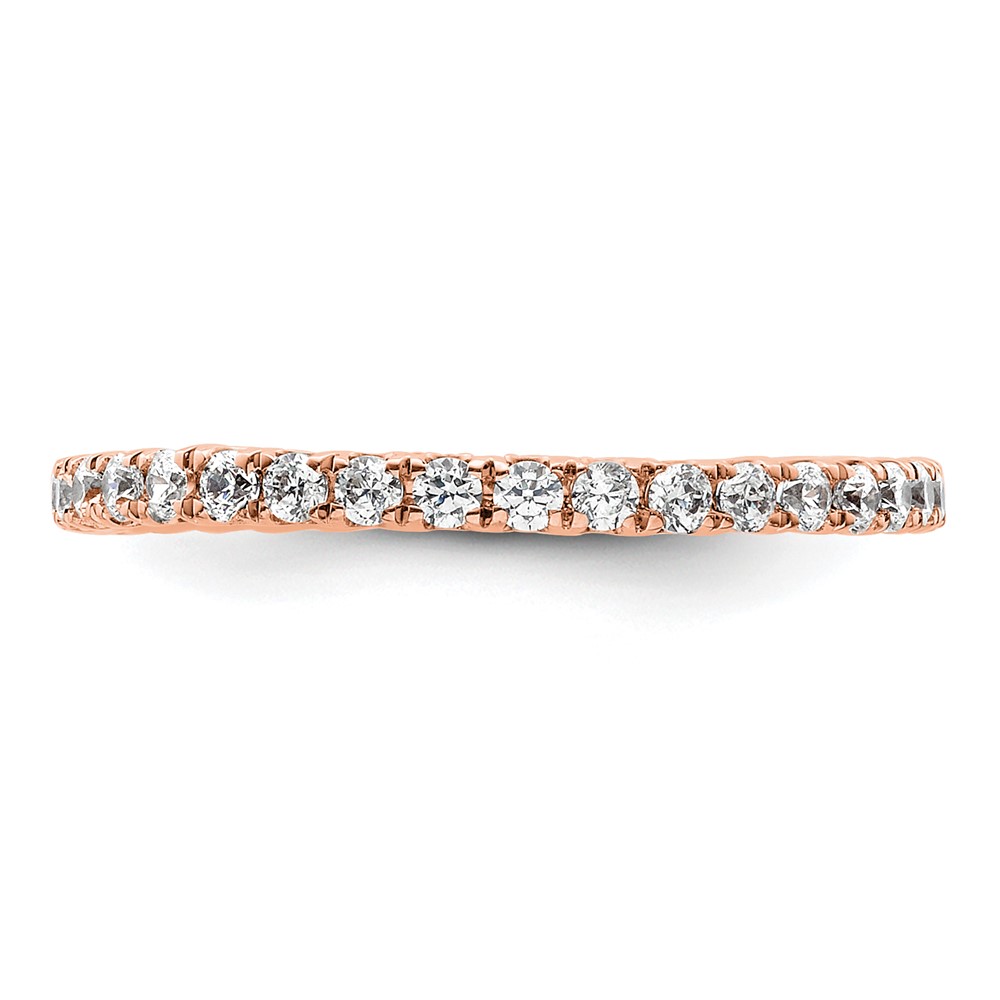 True Origin 14k Rose Gold 1/2 carat Lab Grown Diamond VS+ F+ Complete Size 6 Eternity Band (ET0005-050-6R4LD)