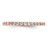 True Origin 14K Rose Gold 0.50 Carat Lab Grown Diamond VS+ F+ Complete Eternity Band view 3