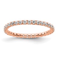 True Origin 14K Rose Gold 0.50 Carat Lab Grown Diamond VS+ F+ Complete Eternity Band view 1