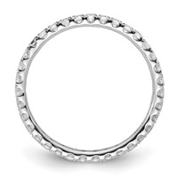 True Origin 14K White Gold 0.50 Carat Lab Grown Diamond VS+ F+ Complete Eternity Band view 2