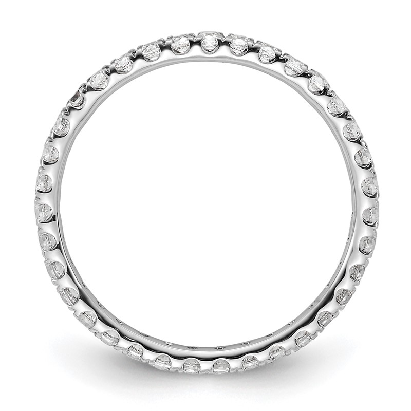 True Origin 14K White Gold 1/2 carat Lab Grown Diamond VS+ F+ Complete Size 6.5 Eternity Band