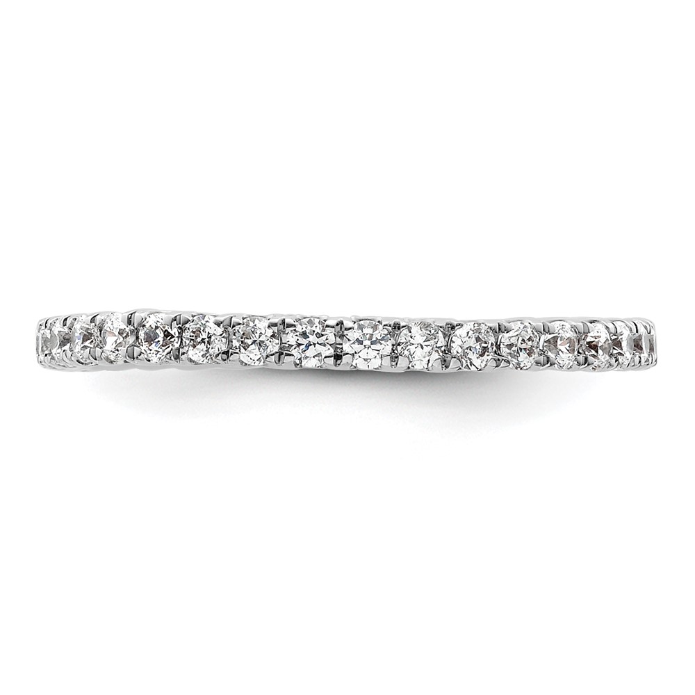 True Origin 14K White Gold 1/2 carat Lab Grown Diamond VS+ F+ Complete Size 6.5 Eternity Band (ET0005-050-65W4LD)