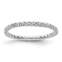 True Origin 14K White Gold 0.50 Carat Lab Grown Diamond VS+ F+ Complete Eternity Band view 1