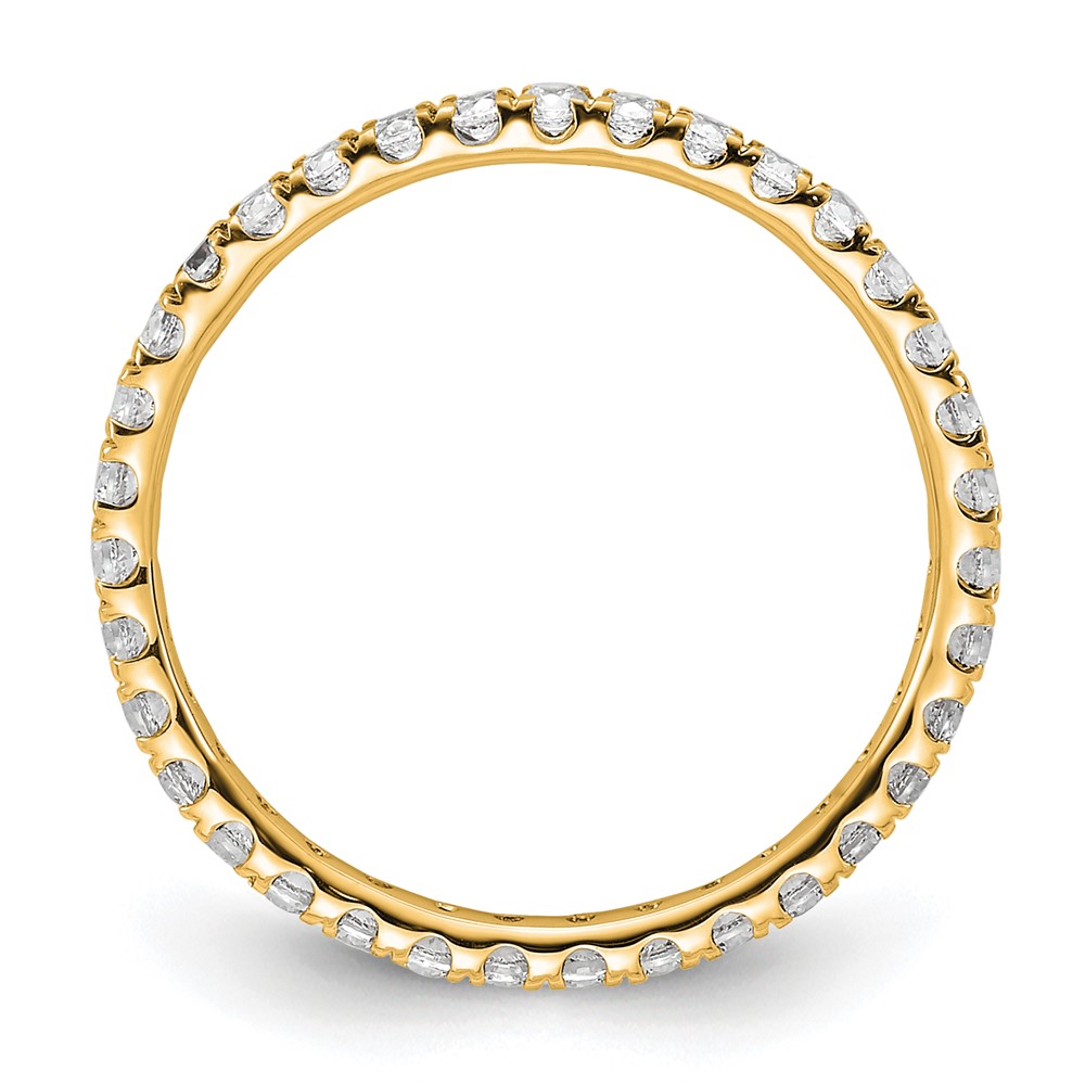 True Origin 14k 1/2 carat Lab Grown Diamond VS+ F+ Complete Size 6.5 Eternity Band (ET0005-050-65Y4LD)