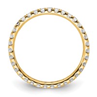 True Origin 14K Yellow Gold 0.50 Carat Lab Grown Diamond VS+ F+ Complete Eternity Band view 2