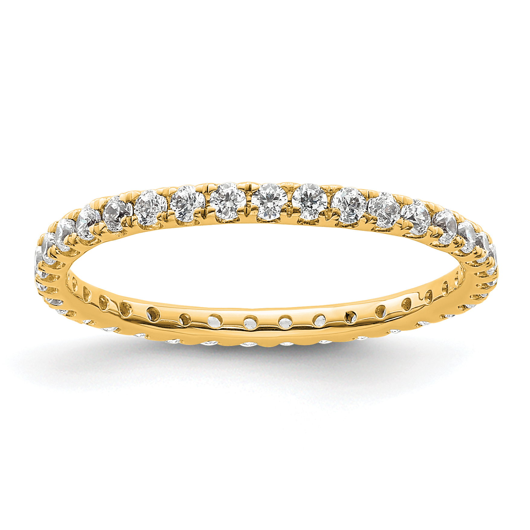 True Origin 14k 1/2 carat Lab Grown Diamond VS+ F+ Complete Size 6 Eternity Band (ET0005-050-6Y4LD)