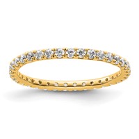 True Origin 14K Yellow Gold 0.50 Carat Lab Grown Diamond VS+ F+ Complete Eternity Band view 1