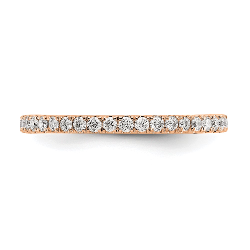 True Origin 14k Rose Gold 1/2 carat Lab Grown Diamond VS+ F+ Complete Size 6.5 Eternity Band (ET0005-050-65R4LD)