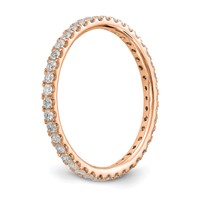 True Origin 14K Rose Gold 0.50 Carat Lab Grown Diamond VS+ F+ Complete Eternity Band view 5