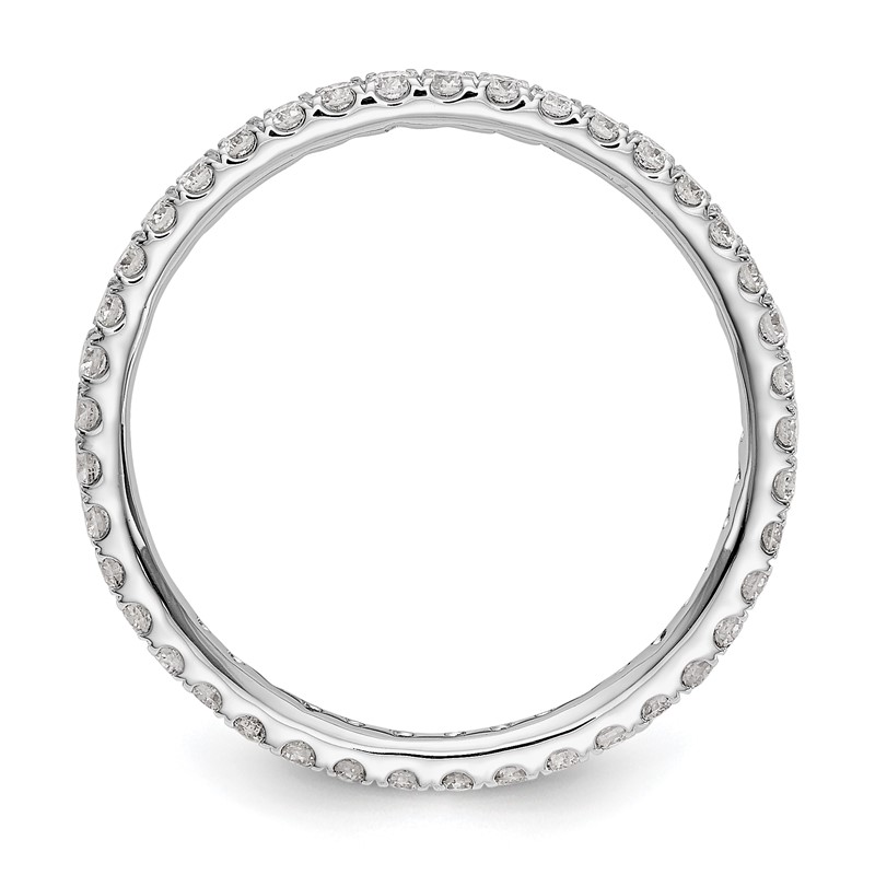 14k White Gold 1/2 carat Lab Grown Diamond VS/SI+ G+ Complete Size 7.5 Shared Prong Eternity Band