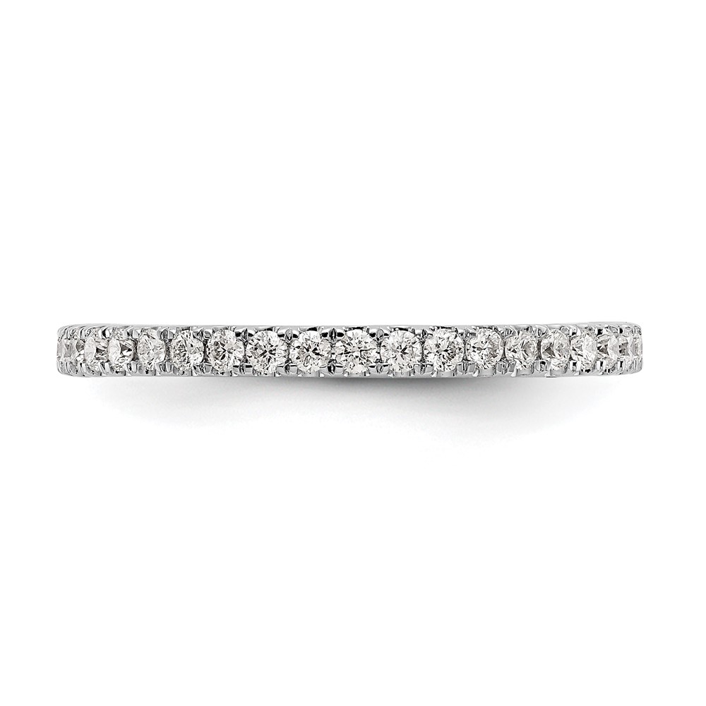 14k White Gold 1/2 carat Lab Grown Diamond VS/SI+ G+ Complete Size 9 Shared Prong Eternity Band (ET0005-050-9WLG)