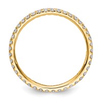 True Origin 14K Yellow Gold 0.50 Carat Lab Grown Diamond VS+ F+ Complete Eternity Band view 2