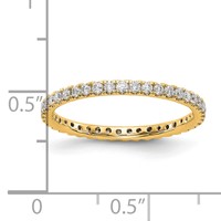14K Yellow Gold 0.50 Carat Lab Grown Diamond VS SI+ G+ Complete Shared Prong Eternity Band view 3