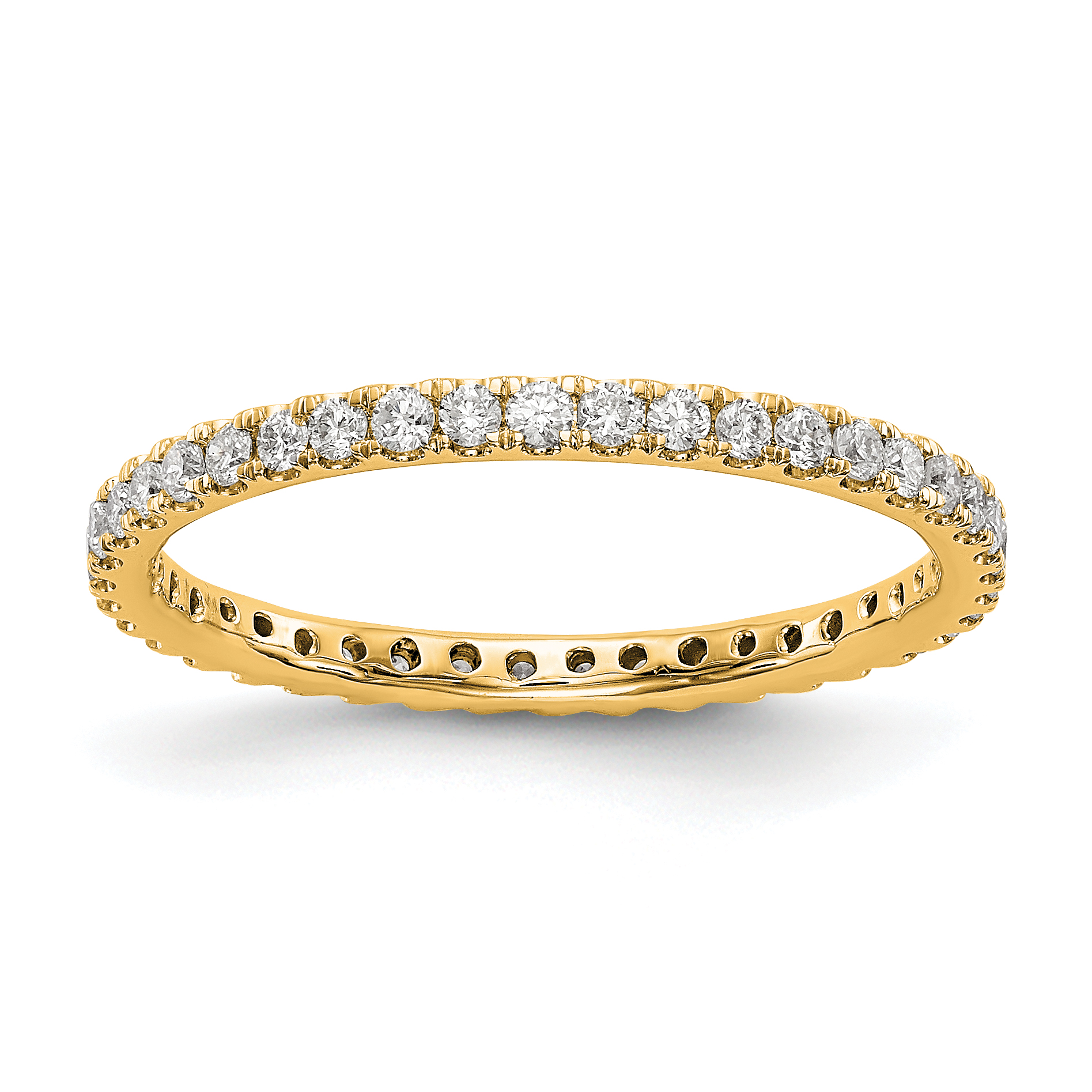 True Origin 14k 1/2 carat Lab Grown Diamond VS+ F+ Complete Size 7 Eternity Band (ET0005-050-7Y4LD)