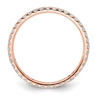 True Origin 14K Rose Gold 0.50 Carat Lab Grown Diamond VS+ F+ Complete Eternity Band view 2