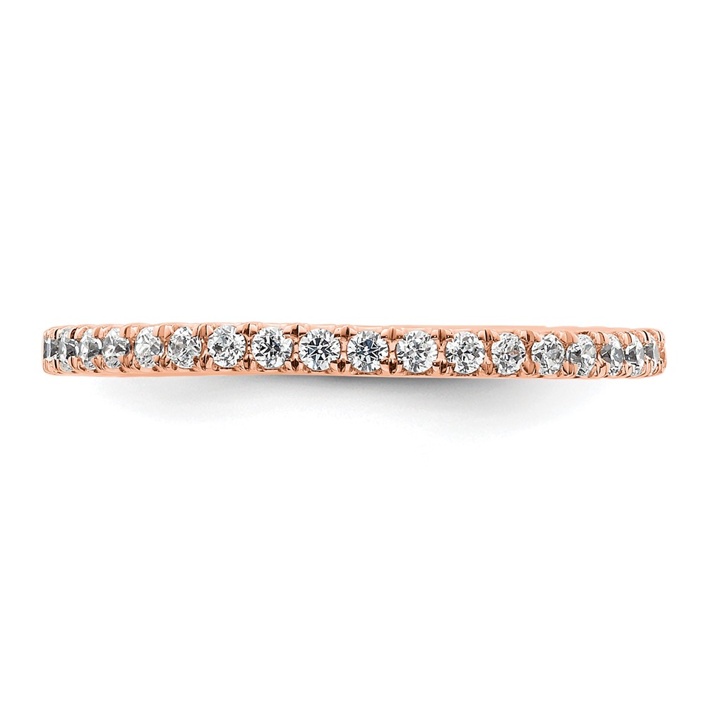 True Origin 14k Rose Gold 1/2 carat Lab Grown Diamond VS+ F+ Complete Size 8.5 Eternity Band (ET0005-050-85R4LD)