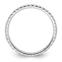 True Origin 14K White Gold 0.50 Carat Lab Grown Diamond VS+ F+ Complete Eternity Band view 2