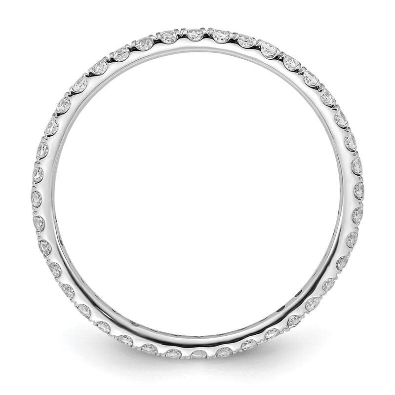 True Origin 14K White Gold 1/2 carat Lab Grown Diamond VS+ F+ Complete Size 8.5 Eternity Band