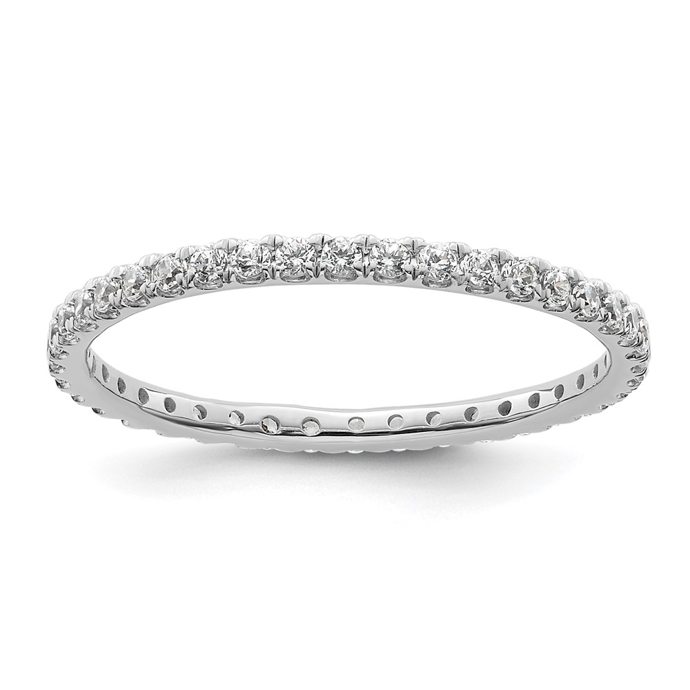 True Origin 14K White Gold 0.50 Carat Lab Grown Diamond VS+ F+ Complete Eternity Band