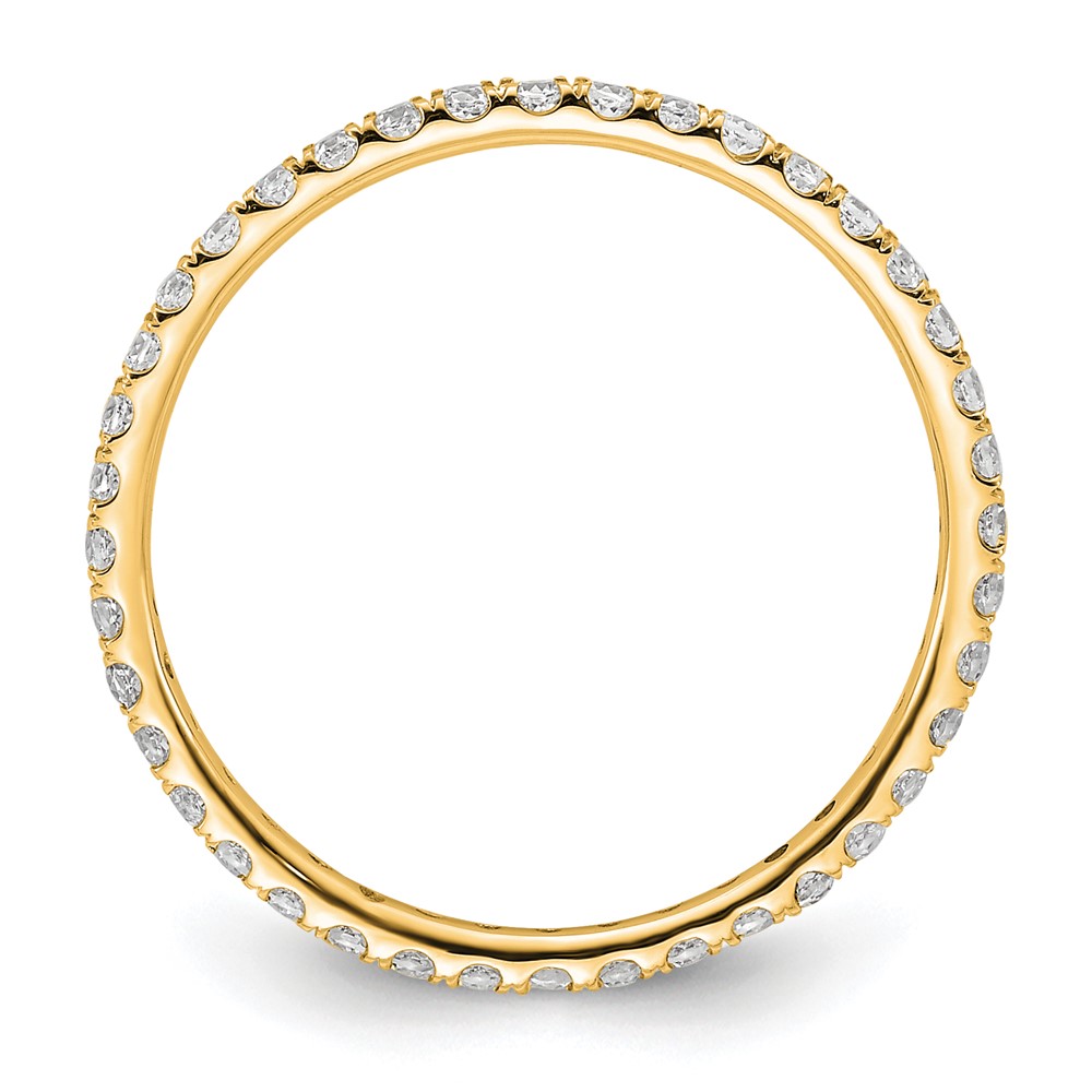 True Origin 14k 1/2 carat Lab Grown Diamond VS+ F+ Complete Size 8 Eternity Band (ET0005-050-8Y4LD)