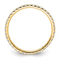 True Origin 14K Yellow Gold 0.50 Carat Lab Grown Diamond VS+ F+ Complete Eternity Band view 2