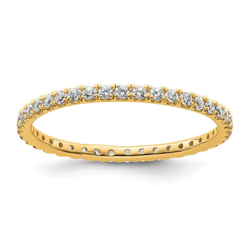 True Origin 14K Yellow Gold 0.50 Carat Lab Grown Diamond VS+ F+ Complete Eternity Band