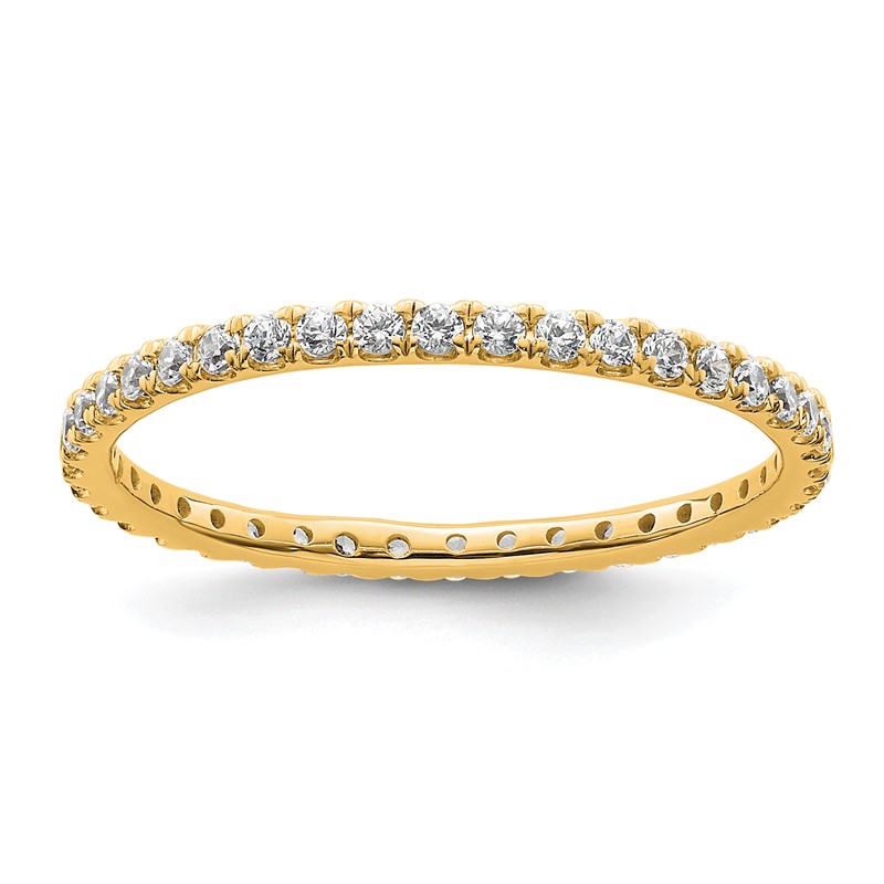 True Origin 14k 1/2 carat Lab Grown Diamond VS+ F+ Complete Size 8 Eternity Band