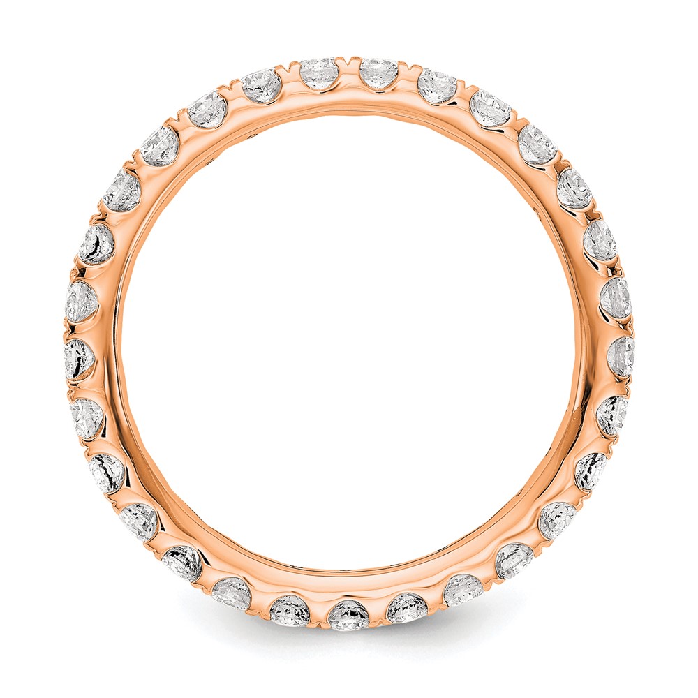 True Origin 14k Rose Gold 1 carat Lab Grown Diamond VS+ F+ Complete Size 7 Eternity Band (ET0005-100-7R4LD)
