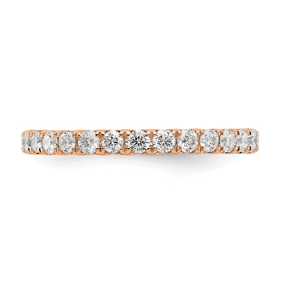 True Origin 14k Rose Gold 1 carat Lab Grown Diamond VS+ F+ Complete Size 7 Eternity Band (ET0005-100-7R4LD)