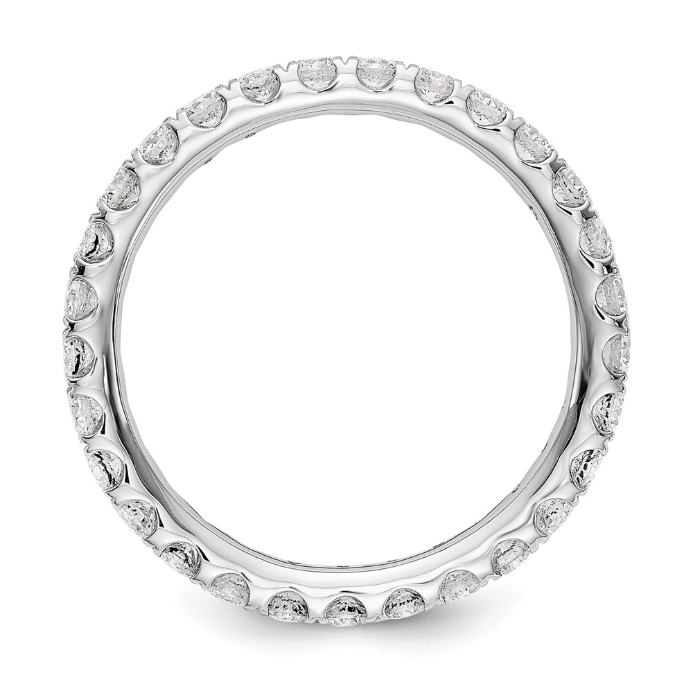 True Origin 14K White Gold 1 carat Lab Grown Diamond VS+ F+ Complete Size 8 Eternity Band (ET0005-100-8W4LD)