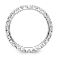 True Origin 14K White Gold 1 Carat Lab Grown Diamond VS+ F+ Complete Eternity Band view 2