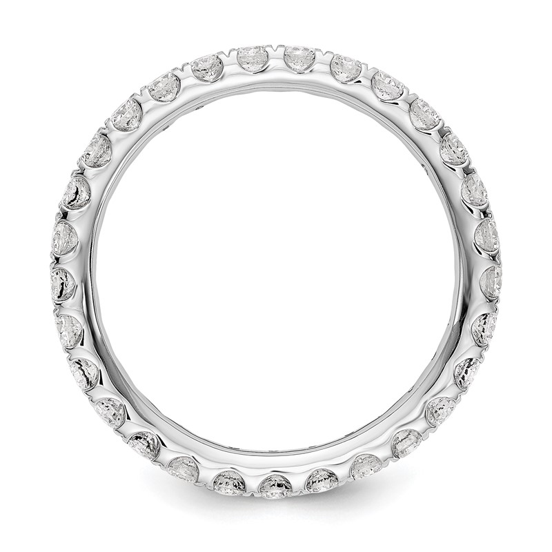 True Origin 14K White Gold 1 carat Lab Grown Diamond VS+ F+ Complete Size 8 Eternity Band