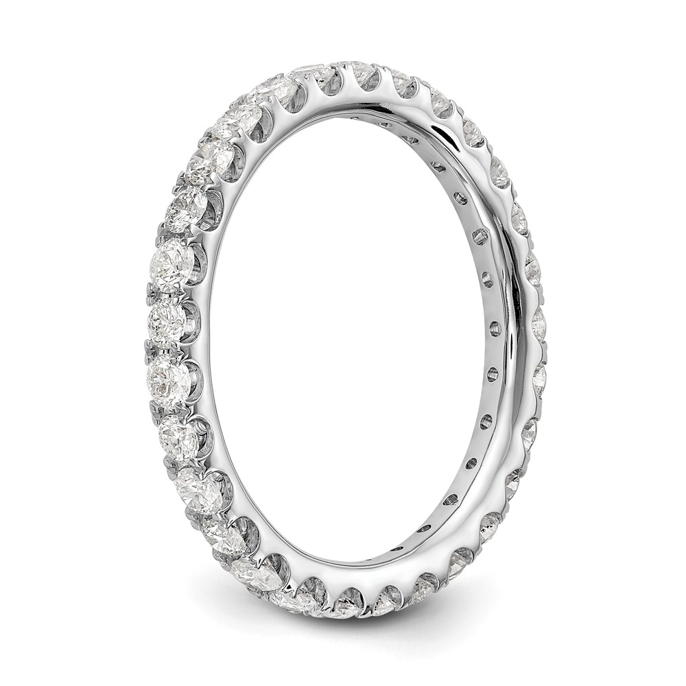 True Origin 14K White Gold 1 carat Lab Grown Diamond VS+ F+ Complete Size 8 Eternity Band (ET0005-100-8W4LD)