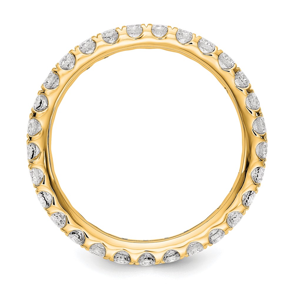 14k 1 carat Lab Grown Diamond VS/SI+ G+ Complete Size 5 Shared Prong Eternity Band (ET0005-100-5YLG)