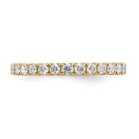 14K Yellow Gold 1 Carat Lab Grown Diamond VS SI+ G+ Complete Shared Prong Eternity Band view 5