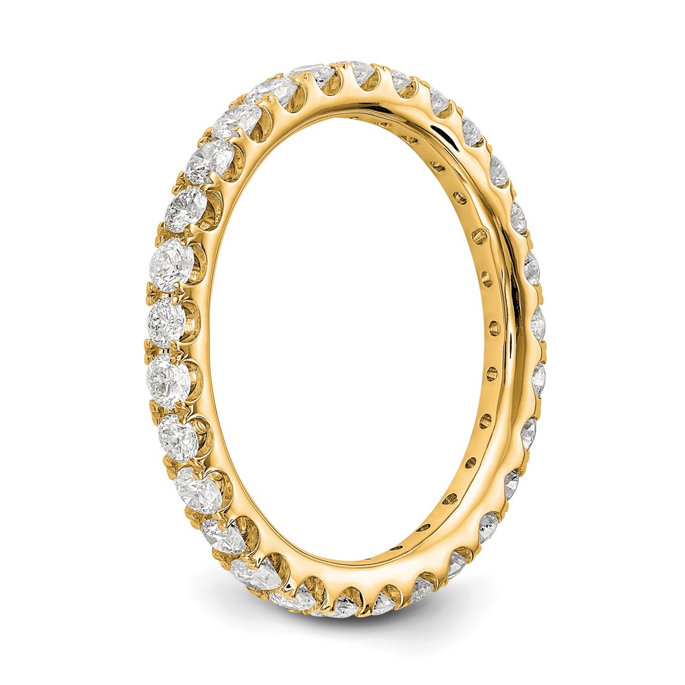 14k 1 carat Lab Grown Diamond VS/SI+ G+ Complete Size 5 Shared Prong Eternity Band (ET0005-100-5YLG)