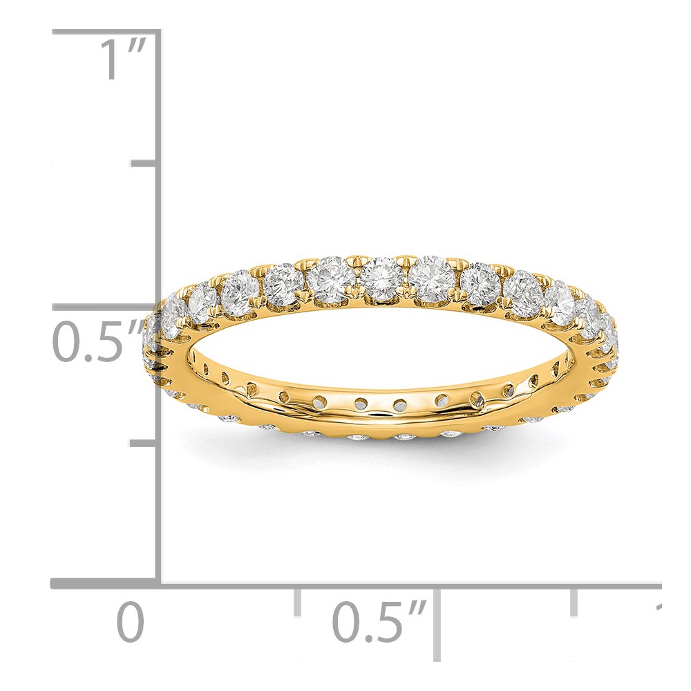 14k 1 carat Lab Grown Diamond VS/SI+ G+ Complete Size 5 Shared Prong Eternity Band (ET0005-100-5YLG)