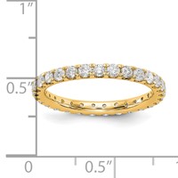 14K Yellow Gold 1 Carat Lab Grown Diamond VS SI+ G+ Complete Shared Prong Eternity Band view 3