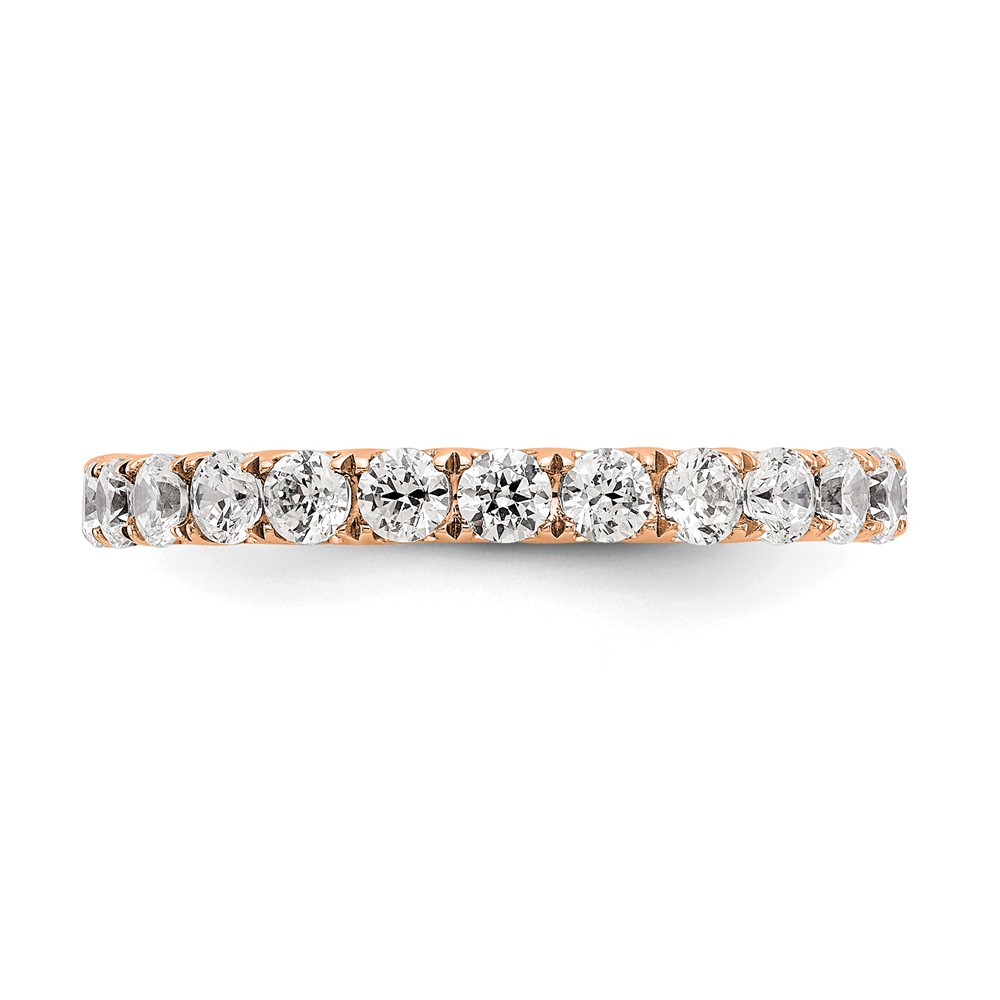 True Origin 14k Rose Gold 1 1/2 carat Lab Grown Diamond VS+ F+ Complete Size 5 Eternity Band (ET0005-150-5R4LD)