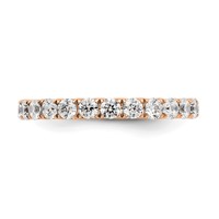 14K Rose Gold 1.50 Carat Lab Grown Diamond VS SI+ G+ Complete Shared Prong Eternity Band view 4