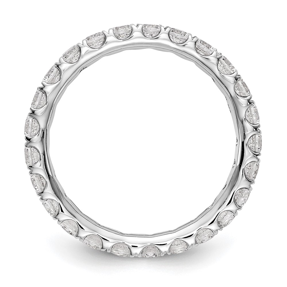 True Origin 14K White Gold 1 1/2 carat Lab Grown Diamond VS+ F+ Complete Size 8 Eternity Band (ET0005-150-8W4LD)