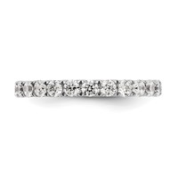 14K White Gold 1.50 Carat Lab Grown Diamond VS SI+ G+ Complete Shared Prong Eternity Band view 5