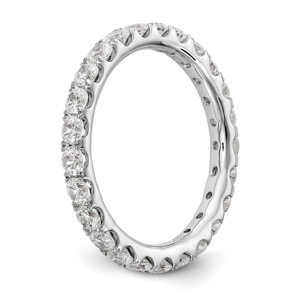 True Origin 14K White Gold 1 1/2 carat Lab Grown Diamond VS+ F+ Complete Size 8 Eternity Band (ET0005-150-8W4LD)